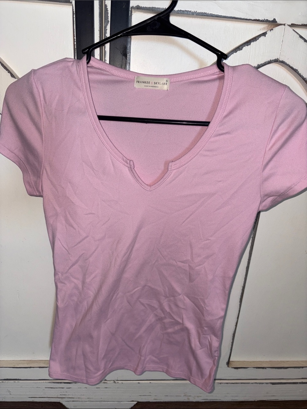 Pink Notch Neck Women's Tee